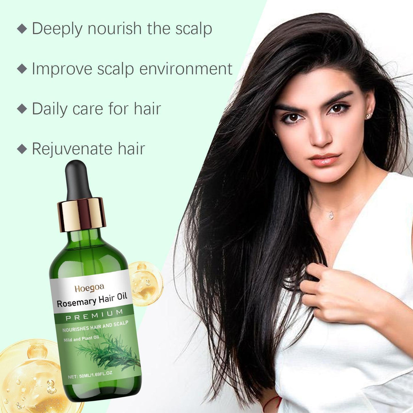 EELHOE Rosemary Hair Growth Oil - Anti-Breakage Scalp Nourishing Treatment