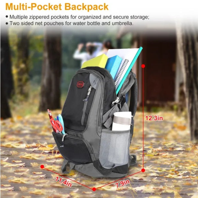Neutral School Backpack, Casual Travel Shoulder Bag