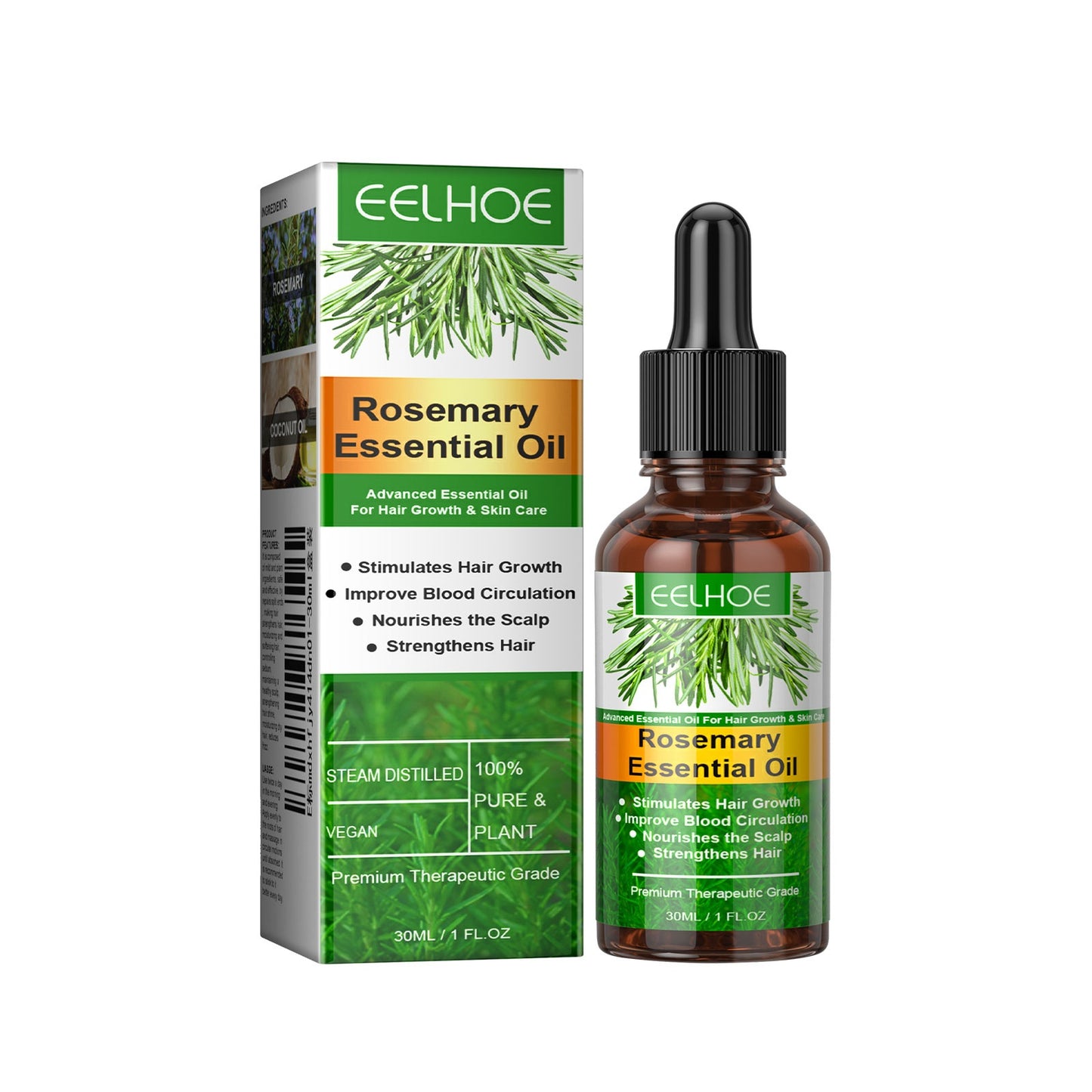 EELHOE Rosemary Hair Growth Oil - Anti-Breakage Scalp Nourishing Treatment