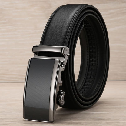 Men's Stylish Business Leather Belt - Versatile & Trendy Professional Style