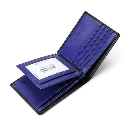 Multi-Functional RFID Anti-Skimming Leather Wallet For Men