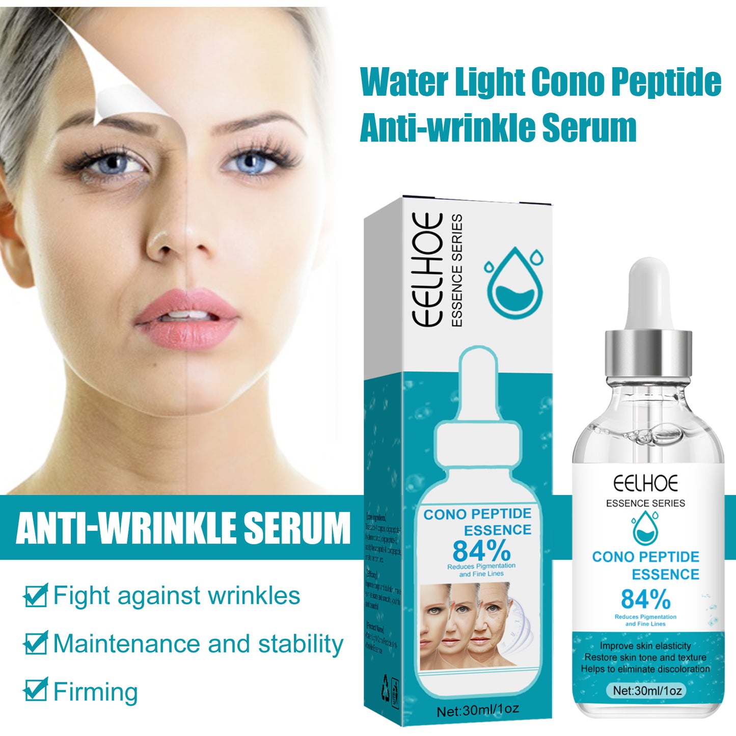 EELHOE Aquatic Peptide Anti-Wrinkle Serum - Eye & Mouth Fine Line Treatment