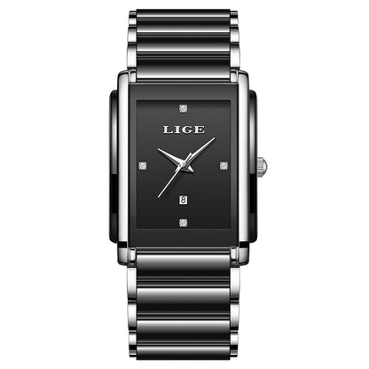 Fashion Ceramic Stainless Steel Couple Watches Quartz Watch