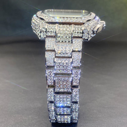 Hip Hop Diamond Chronograph Watch - Luxury Style Multi-Function Timepiece