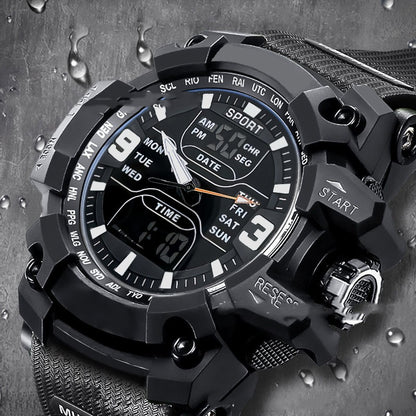 Boys Digital Sports Watch - Luminous Black Tech Electronic Timepiece