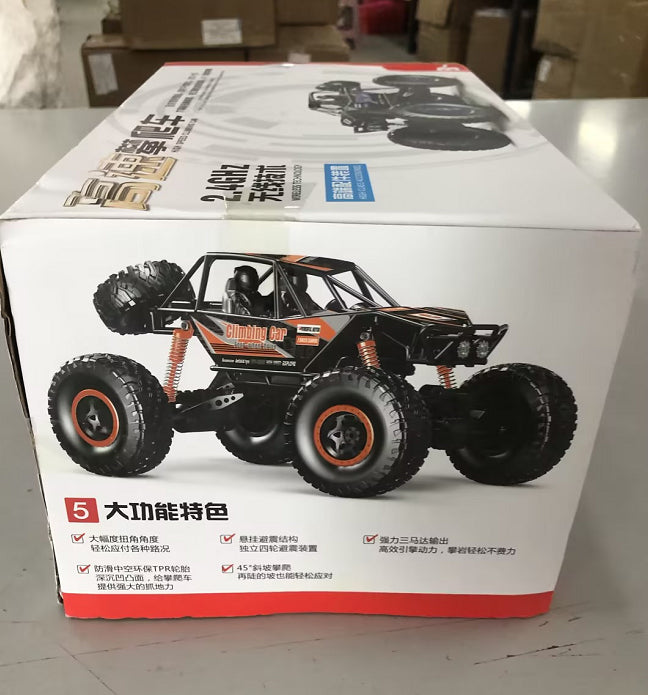 "High-speed RC buggy with 4-wheel drive and durable crash-proof design"