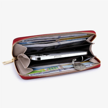 Wallet Fashion Women's Long Cross Pattern Zipper