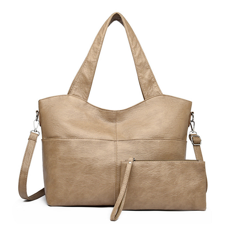 Women's Minimalist Crossbody Bag Set - Stylish Retro 2-Piece Collection