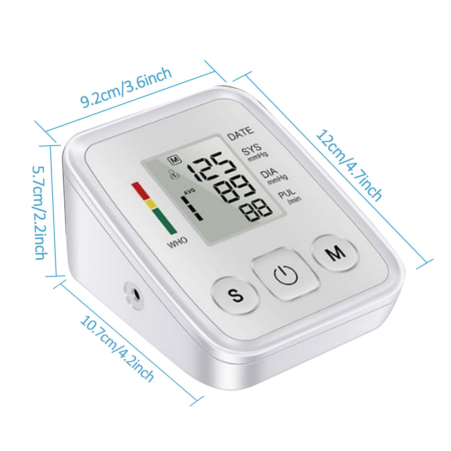 Digital Blood Pressure Monitor Automatic Cuff BP Heart Rate Machine Pulse Meter