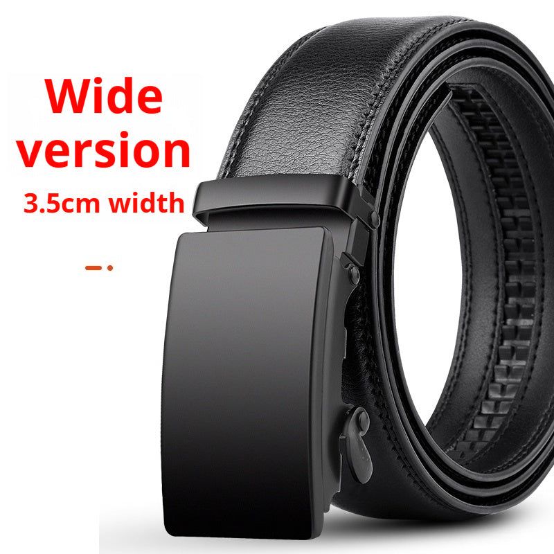 Men's High-end Genuine Leather Automatic Buckle Belt