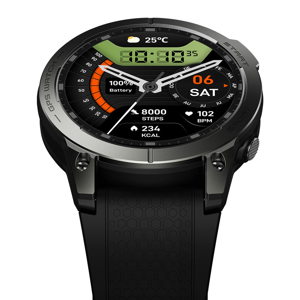 Waterproof GPS smart watch for running cycling and sports activity tracking
