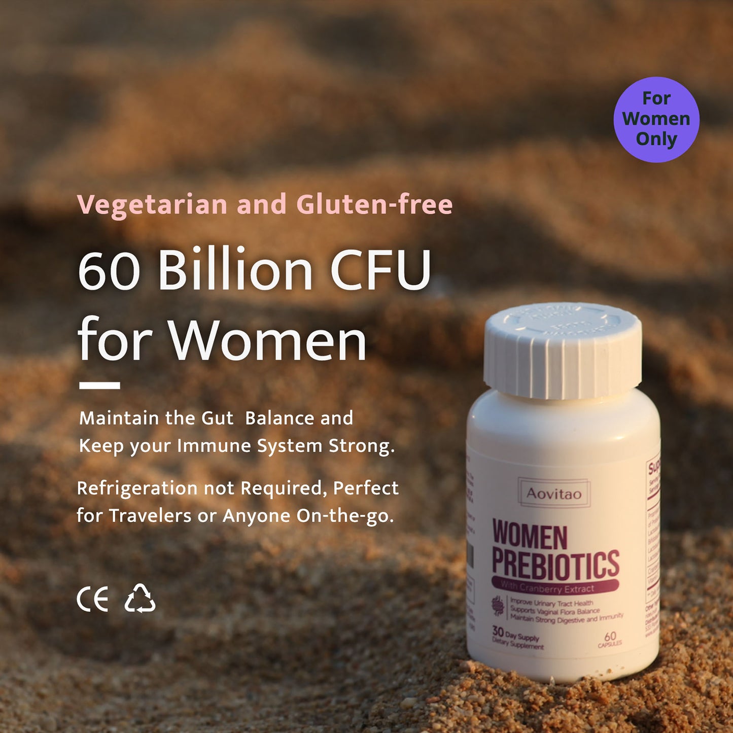 Women's pH Balance Probiotics - 60 Billion CFU Vaginal & Digestive Health