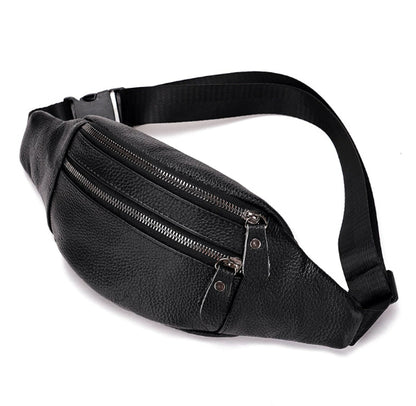 Genuine Leather Sports Waist Pack For Men, Invisible Running Pack