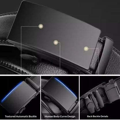 Men's High-end Genuine Leather Automatic Buckle Belt
