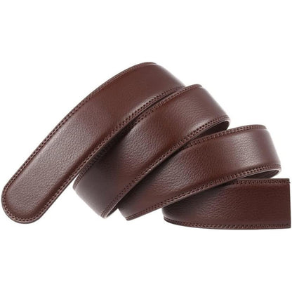 Men's Automatic Buckle Cowhide Belt - Genuine Leather Business Style