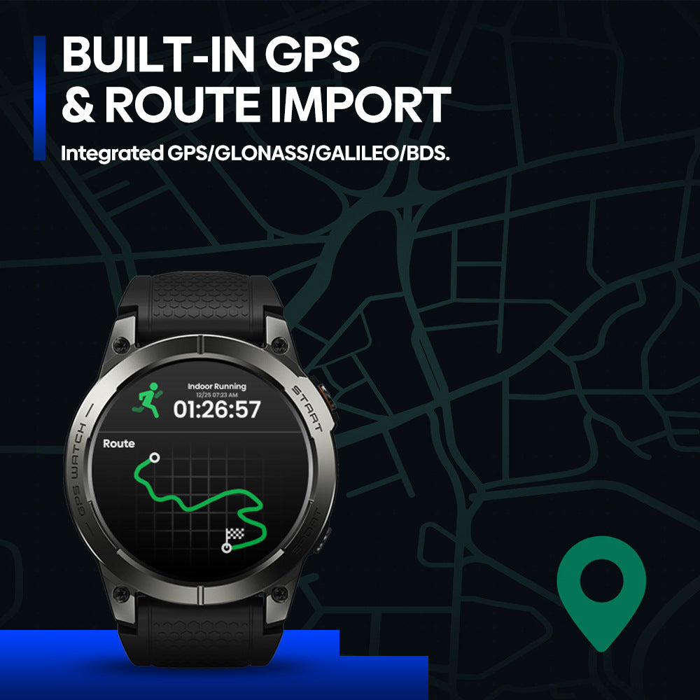 GPS sport smart watch with fitness tracking and heart rate monitor for athletes
