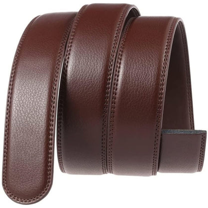 Men's Automatic Buckle Cowhide Belt - Genuine Leather Business Style