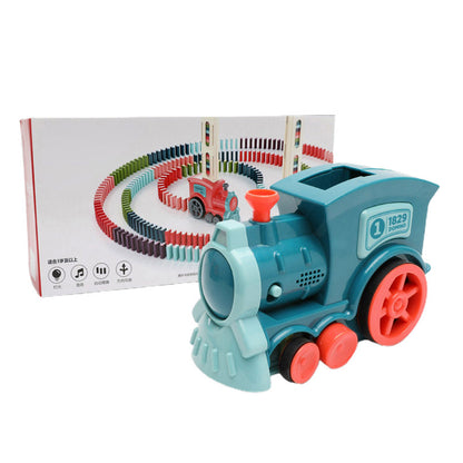 "Colorful domino train set for STEM learning and creative play"