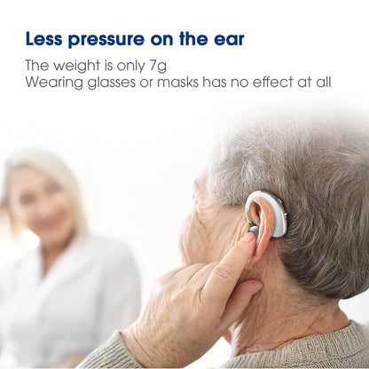 "Affordable hearing aid device with volume control for seniors and adults"